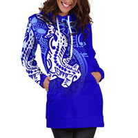 KALAPU NUKULEKA Hoodie Dress Polynesian Hammerhead Shark LT6 - Wonder Print Shop