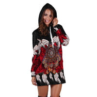 Native American Hoodie Dress Native Dreamcatcher LT6 - Wonder Print Shop
