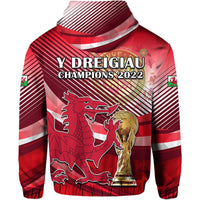 Wales Football Champions Qatar 2022 Sport Style Hoodie Red - Wonder Print Shop