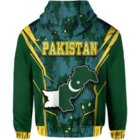 Pakistan Hoodie Men in Green Cricket Team Sport Style - Wonder Print Shop