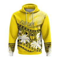 Custom Fiji Day Hoodie Flying Fijians Masi Kesa Style - Gold - Wonder Print Shop