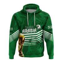 Custom Saudi Arabia Football 2022 Hoodie Green Falcons - Wonder Print Shop