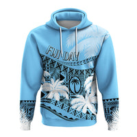 Custom Fiji Day Hoodie Flying Fijians Masi Kesa Style - Turquoise - Wonder Print Shop