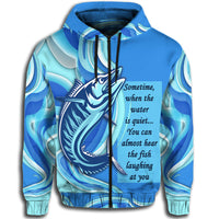 Fathers Day Fishing Quotes Hoodie Ocean Wave Style - Wonder Print Shop