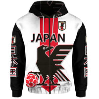 Japan Football Zip Up And Pullover Hoodie The Yatagarasu Holding A Red Ball - Wonder Print Shop