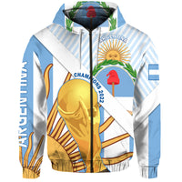 Argentina Champions Football 2022 Hoodie La Albiceleste Sol de Mayo - Wonder Print Shop