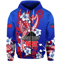 Custom Special Samoa FAST Party Hoodie Tribal Samoan Hibiscus Design - Wonder Print Shop