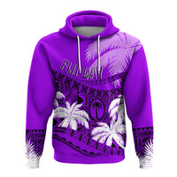Custom Fiji Day Hoodie Flying Fijians Masi Kesa Style - Violet - Wonder Print Shop