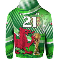 Custom Wales Football Champions Qatar 2022 Sport Style Hoodie Green - Wonder Print Shop