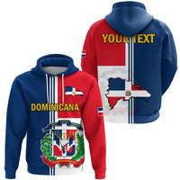 Custom Dominican Republic Hoodie Coat Of Arms And Flag Map - Wonder Print Shop