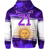 Custom Argentina Sol de Mayo La Albiceleste Flag Style Hoodie Purple - Wonder Print Shop