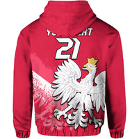 Custom Poland Football Coat of Arms No2 Hoodie - Wonder Print Shop
