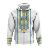 Ukraine Folk Patterns Hoodie Unity Day - White - Wonder Print Shop