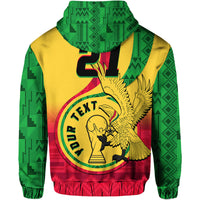 Custom Ghana Football Black Star and Golden Tawny Eagles Hoodie - Wonder Print Shop
