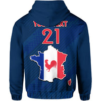 Custom France Football 2022 With Flag Map Hoodie - Wonder Print Shop