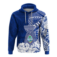 Custom Guam Tribal Latte Stone Hoodie Mix Hibiscus - Wonder Print Shop