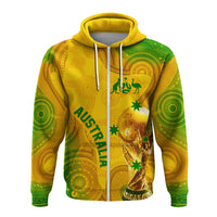 Personalised Australia Soccer WC 2022 Hoodie Aboriginal Socceroos - Wonder Print Shop