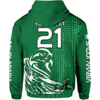 Custom Saudi Arabia Football Falcon Bird And Arabic TexHoodie - Wonder Print Shop