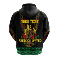 Juneteenth Dashiki Personalised Hoodie Freedom United Pan African Flag - Wonder Print Shop