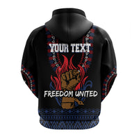 Juneteenth Dashiki Personalised Hoodie Freedom United - Wonder Print Shop