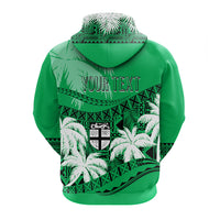 Custom Fiji Day Hoodie Flying Fijians Masi Kesa Style - Green - Wonder Print Shop
