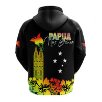 PNG Hibiscus Tribal Pattern Hoodie Motuan Reggae Color - Wonder Print Shop