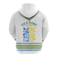 Ukraine Folk Patterns Hoodie Unity Day - White - Wonder Print Shop