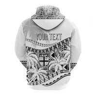 Custom Fiji Day Hoodie Flying Fijians Masi Kesa Style - White - Wonder Print Shop