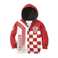 Personalised Croatia World Cup 2022 Hoodie KID Kockasti - Wonder Print Shop