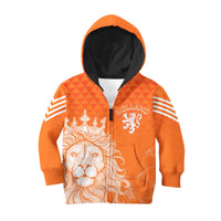 Personalised Netherlands World Cup 2022 Hoodie KID Oranje Lions - Wonder Print Shop