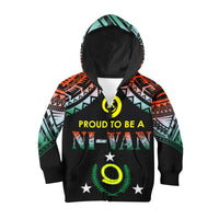 Vanuatu Proud To Be A Ni-Van - Polynesian Pattern KID Hoodie - Penama Province - Wonder Print Shop