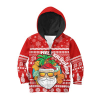 Hawaii Christmas Hoodie KID Mele Kalikimaka - Tropical Santa - Wonder Print Shop