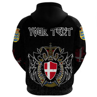Custom Viking Denmark Flag and Map Gaiter Hoodies style Viking Geri and Freki RLT12 - Wonder Print Shop