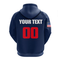 Custom Baseball 2023 USA Hoodie Blue Style LT6 - Wonder Print Shop