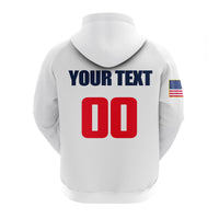 Custom Baseball 2023 USA Hoodie White Style LT6 - Wonder Print Shop
