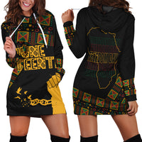 Juneteenth Tribal Pattern Hoodie Dress Freedom Day - Wonder Print Shop