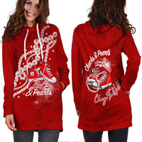 Womxn's History Month Hoodie Dress Chucks and Pearls Change The World - Wonder Print Shop