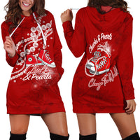 Womxn's History Month Hoodie Dress Chucks and Pearls Change The World - Wonder Print Shop