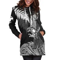 (Custom Personalized) Aotearoa Silver Fern Hoodie Dress Flying Krearea - Wonder Print Shop
