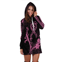 Hawaii Hoodie Dress Breast Cancer Survivor Mix Hibiscus - Wonder Print Shop