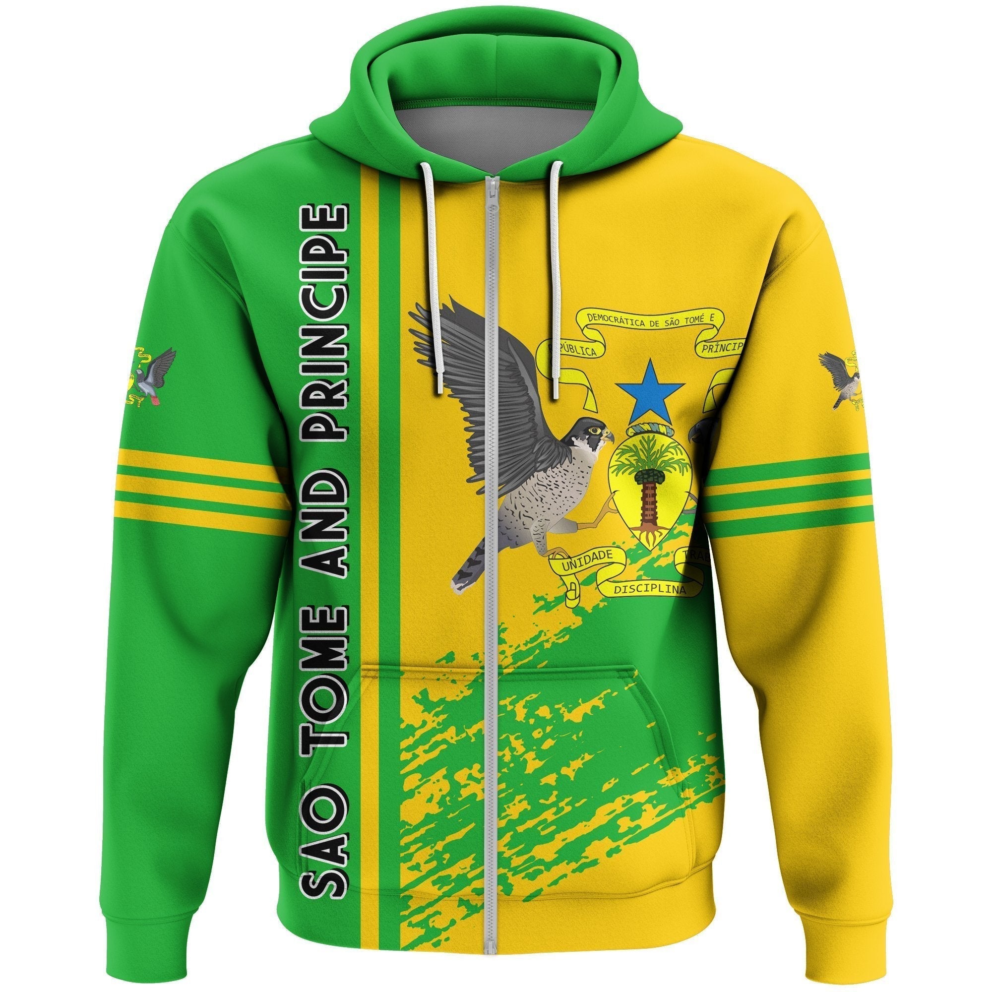 african-hoodie-sao-tome-and-principe-quarter-style-zip-hoodie