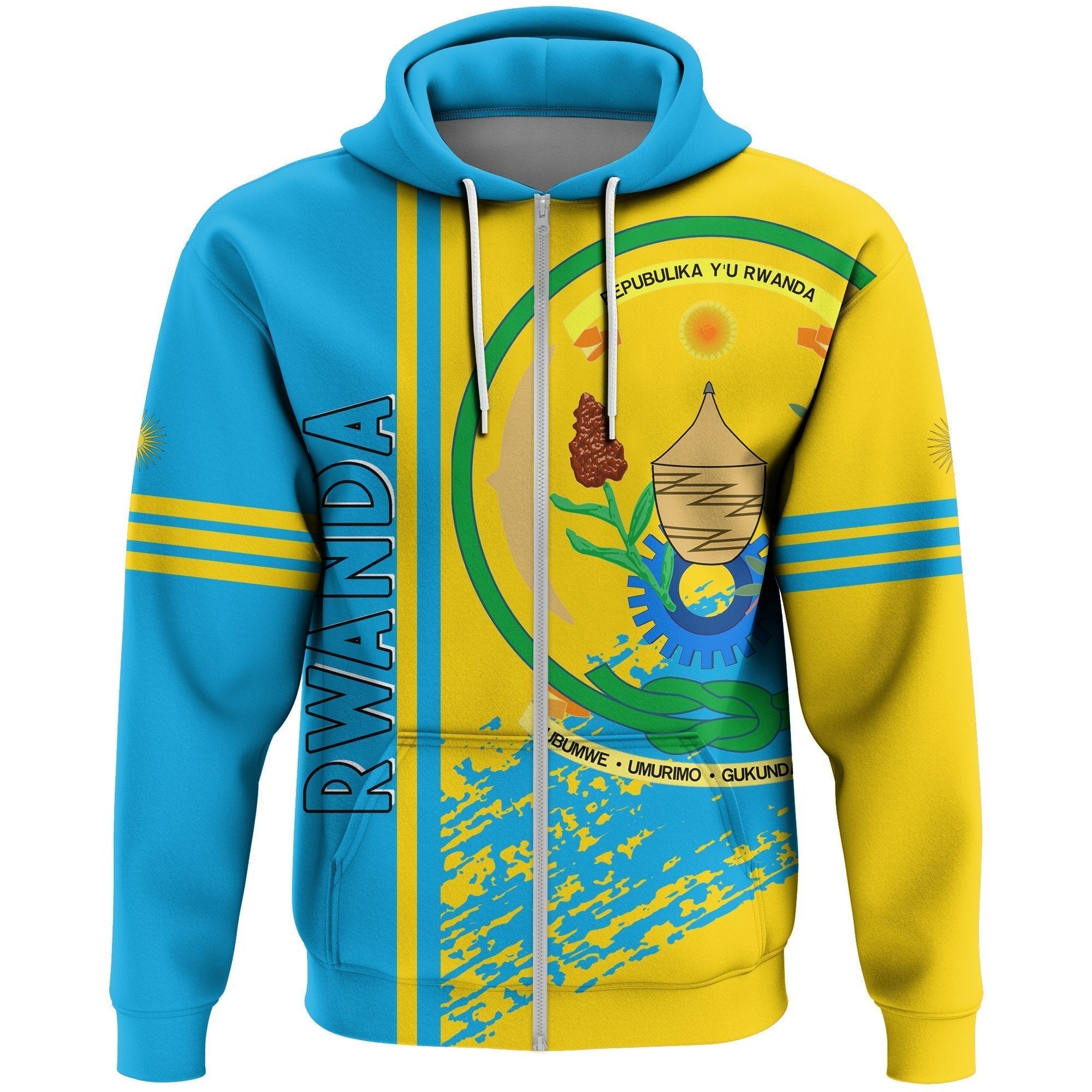 african-hoodie-rwanda-quarter-style-zip-hoodie