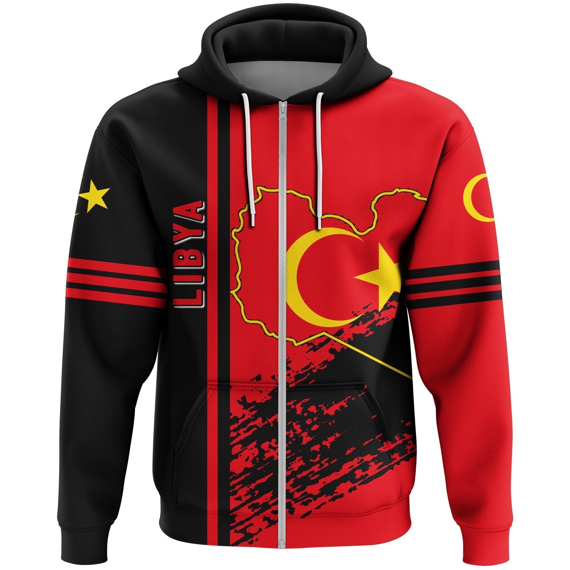 african-hoodie-libya-quarter-style-zip-hoodie