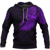 Custom Viking Hoodie Odins Celtic Ravens Purple Version Tattoo Hoodie RLT12 - Wonder Print Shop
