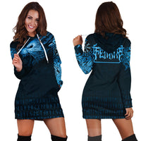 Viking Hoodie Dress, Fenrir Wolf RLT12 - Wonder Print Shop