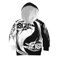 Viking Hoodie Kid Ying Yang Raven RLT12 - Wonder Print Shop