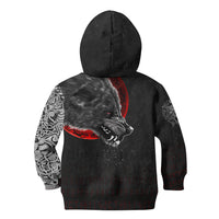 Viking Hoodie Kid Wolf and Blood Moon RLT12 - Wonder Print Shop