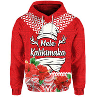 Custom Hawaii Hibiscus Flower Mele Kalikimaka Hoodie - Wonder Print Shop