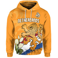 Custom Netherlands Football Flag Mix Tulip Flower Hoodie - Wonder Print Shop