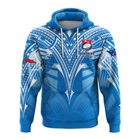 Samoa Rugby Toa Samoa Blue Style Hoodie LT2 - Wonder Print Shop